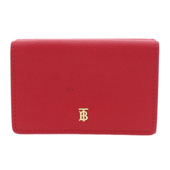 Burberry metal fittings tri-fold bi-fold wallet calfskin women's - Picture 1 of 10